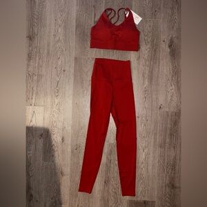 Women's Red Workout Set (top and bottom)